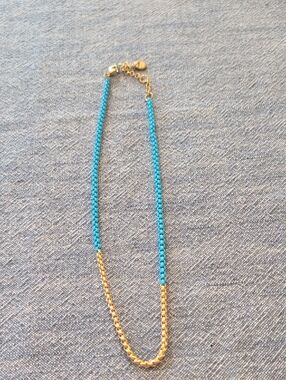 Marlyn Schoff Gold Plated & Turquoise Link Women's Necklace